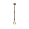 Trio Leuchten CORD Pendelleuchte Braun, Messing, 1-flammig
