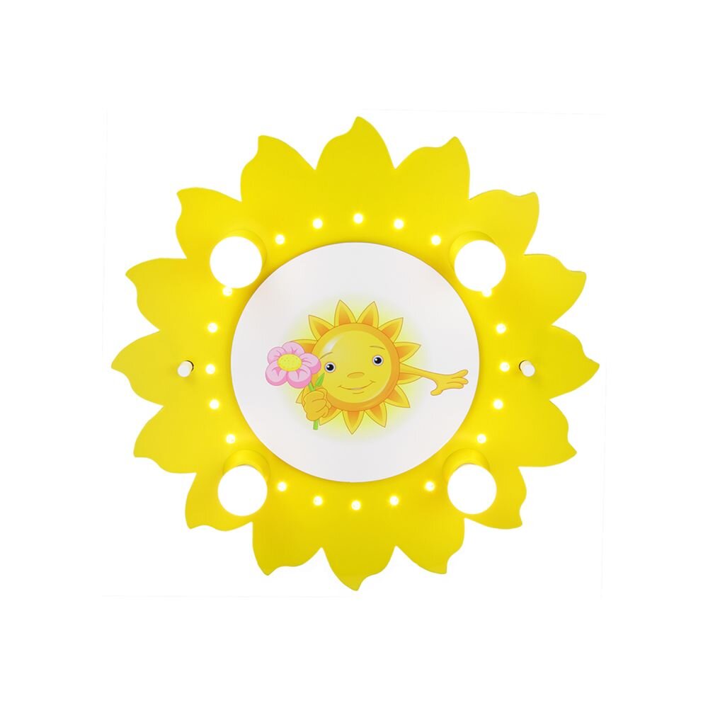 Elobra SONNE MIT BLUME Deckenleuchte Gelb, 4-flammig main product photo