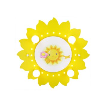 Elobra SONNE MIT BLUME Deckenleuchte Gelb, 4-flammig