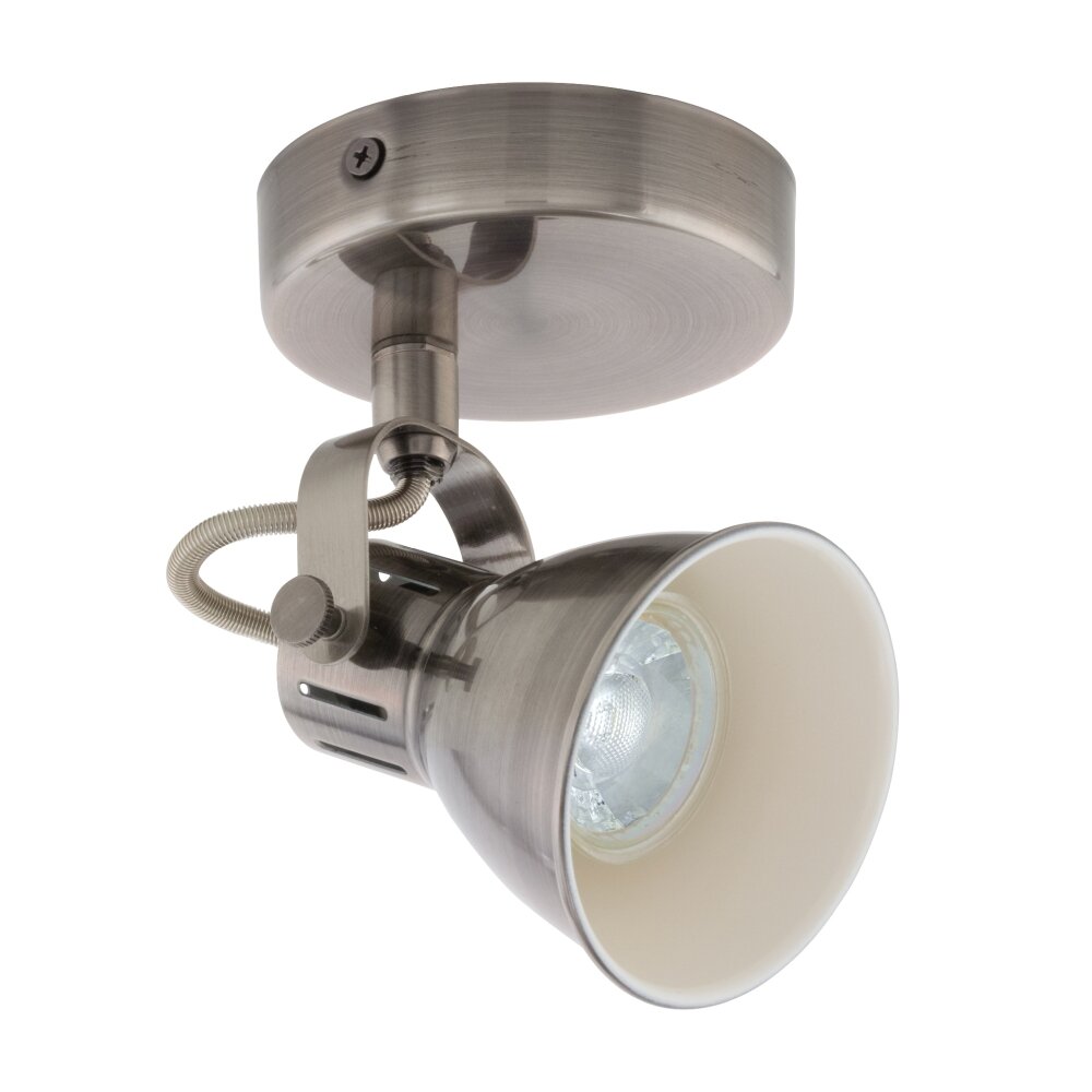 Eglo SERAS Spot LED Dunkelbraun, Nickel-Matt, Rosa, 1-flammig main product photo