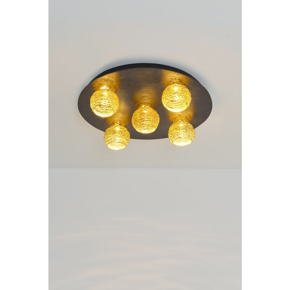 Holländer CARILLON Deckenleuchte LED Braun, Gold, Schwarz, 5-flammig main product photo