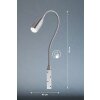 Honsel Sten Bettleuchte LED Nickel-Matt, 1-flammig