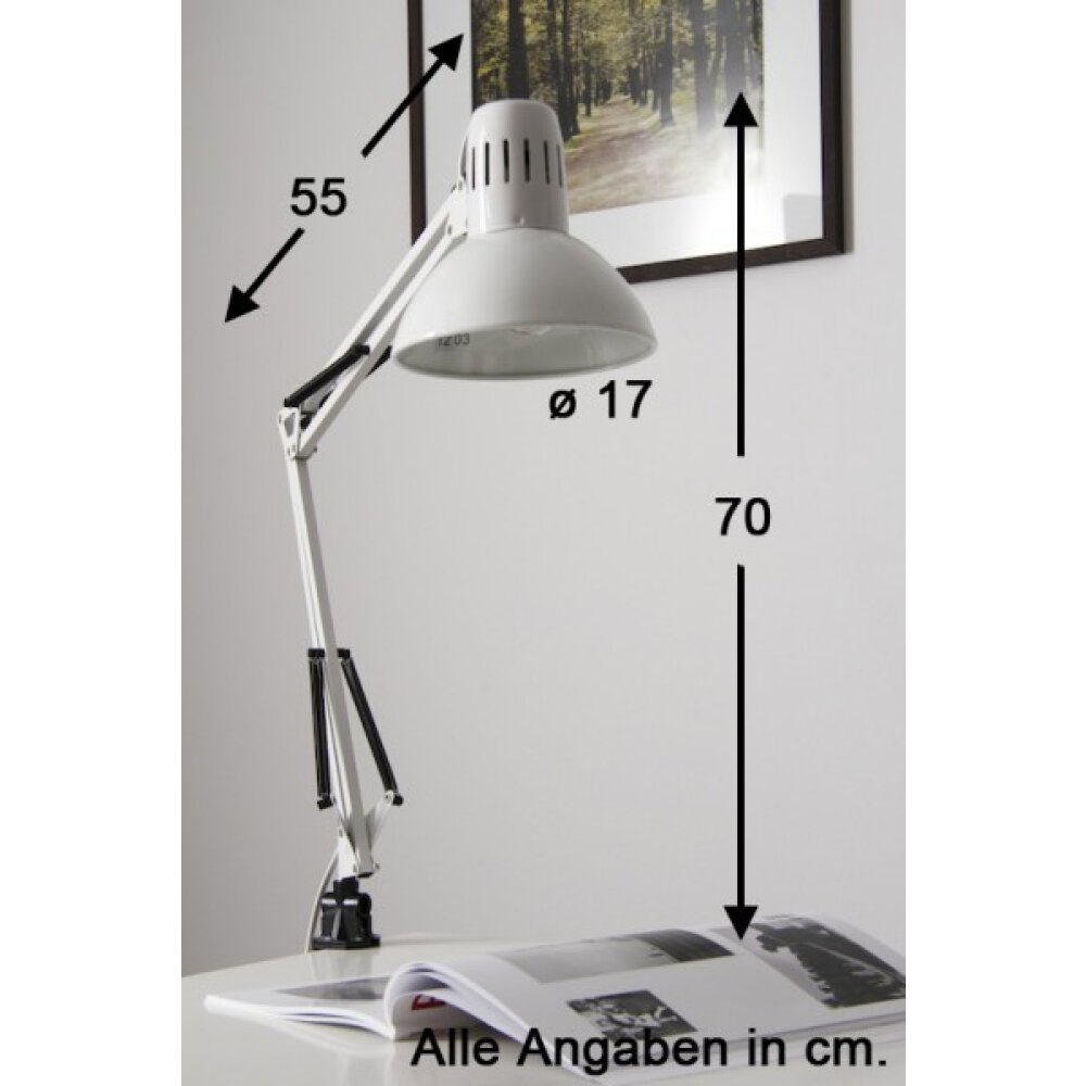 Brilliant Hobby Schreibtischklemmleuchte Weiß, 1-flammig main product photo