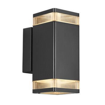 Nordlux ELM Wandleuchte Schwarz, 2-flammig