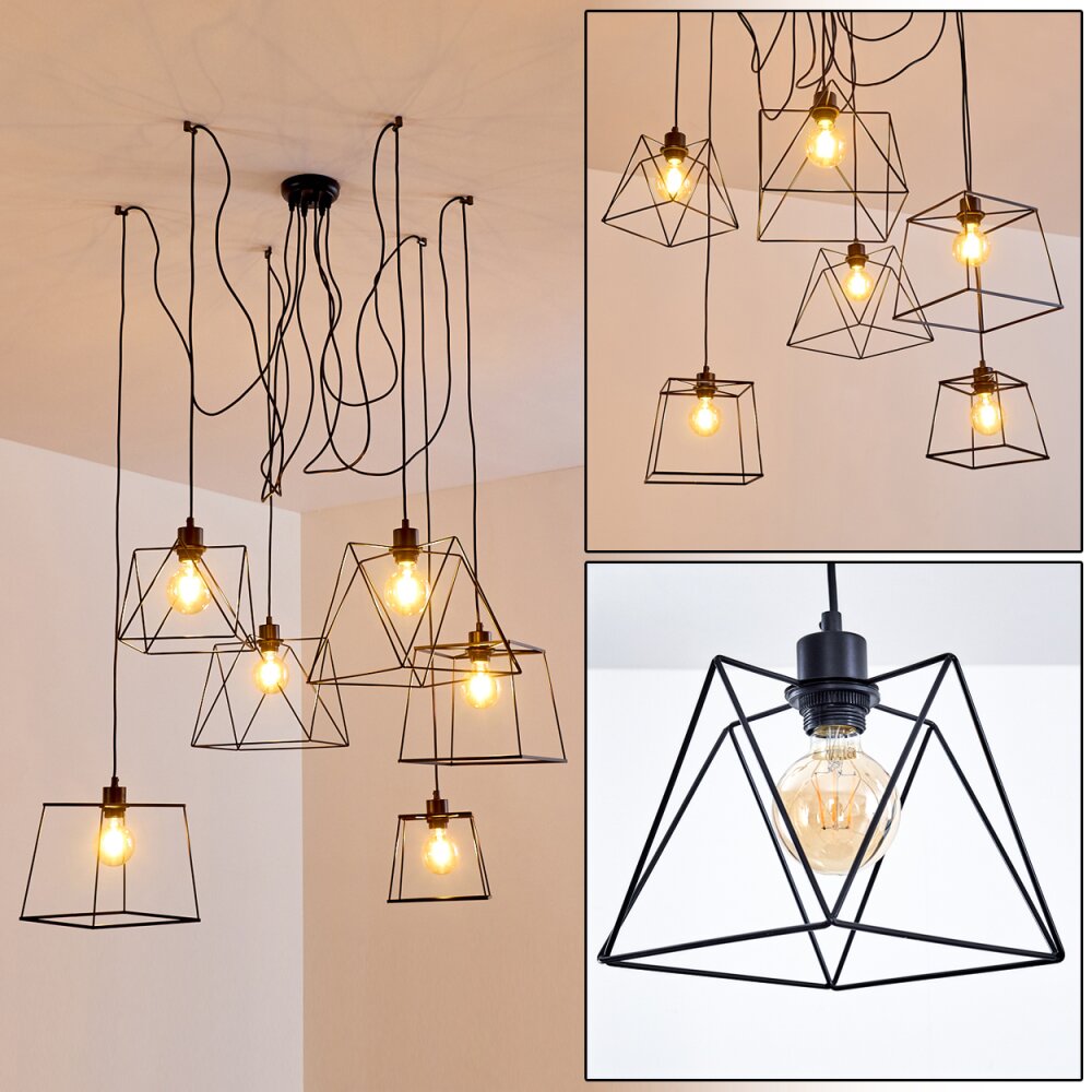 Havel Hängeleuchte Schwarz, 6-flammig main product photo
