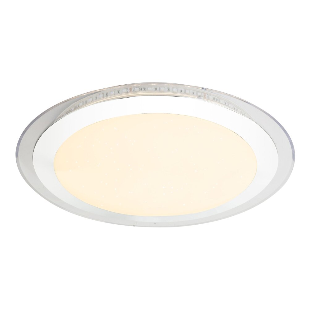 Globo NICOLE Deckenleuchte LED Chrom, 1-flammig, Fernbedienung, Farbwechsler main product photo